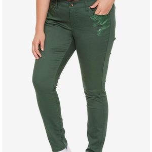 Destination Disney Her Universe Skinny Green Mermaid Pants Size 18